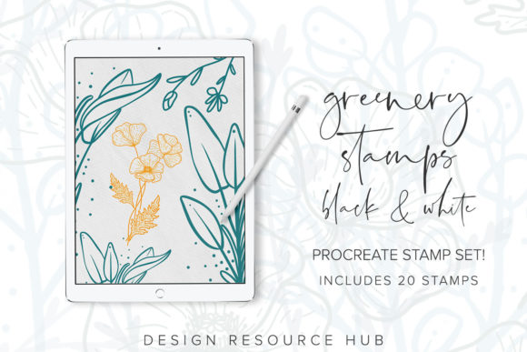 Download Greenery Stamps Procreate Stamps - Premium Resources