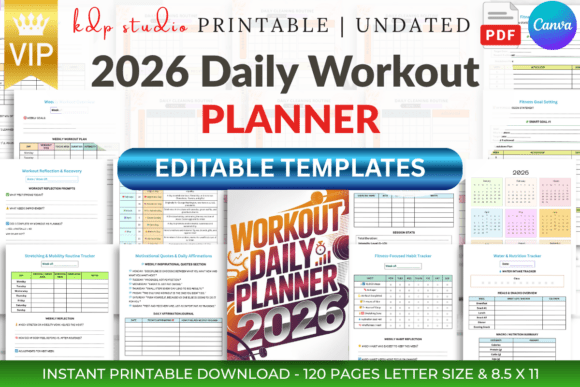Download 2026 Daily Workout Planner - Premium Resources