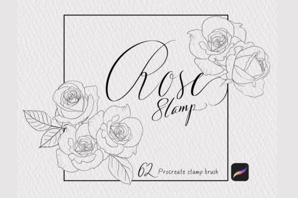 Download Rose Stamp Procreate Brush - Stamp procreate Collection