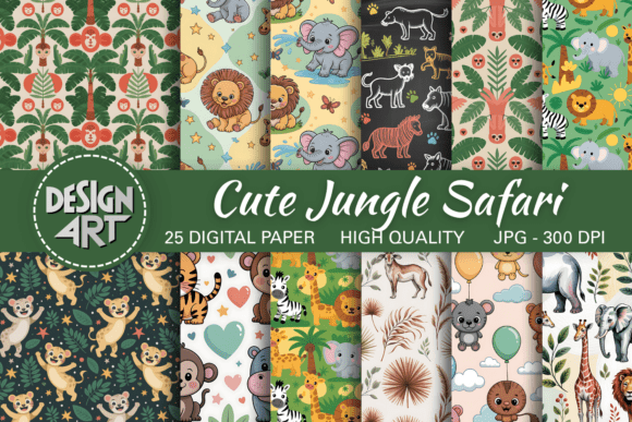 Download Cute Jungle Safari Pattern - Safari pattern Collection