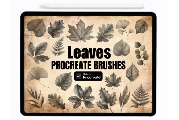 Download Leaves Procreate Stamps - Brushes - Leaves procreate stamps Collection