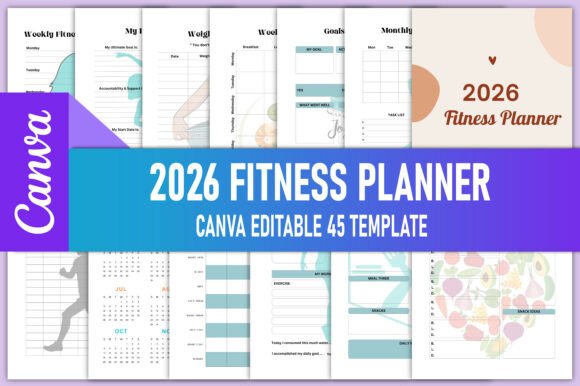 Download Editable 2026 Fitness Planner - Premium Resources