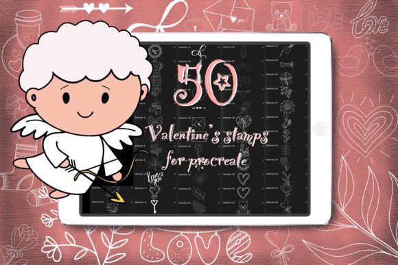 Download Valentines Brushes Stamps for Procreate - Valentines Collection