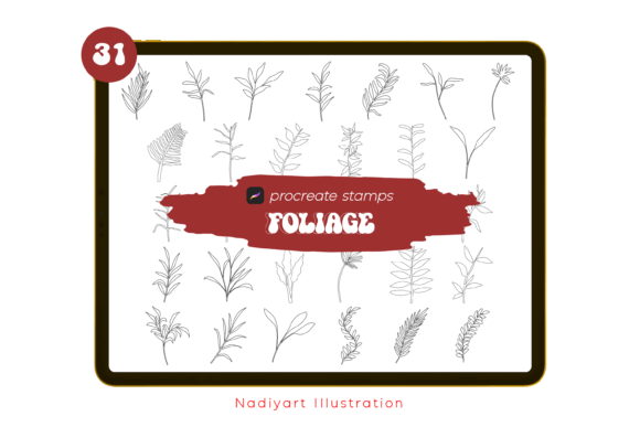 Download Foliage Procreate Stamp Brushes - Premium Resources