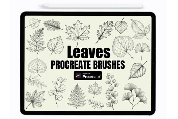 Download Leaves Procreate Stamps - Brushes - Leaves procreate stamps Collection