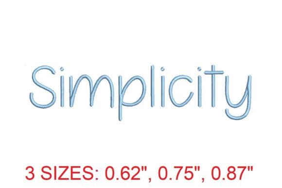 Download Simplicity Embroidery Font - Simplicity Collection