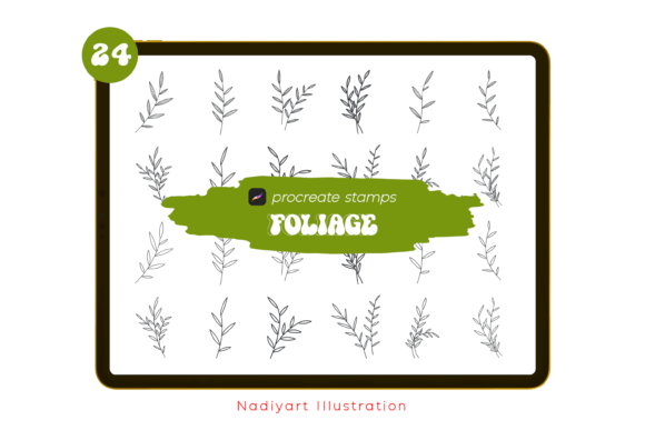 Download Foliage Procreate Stamp Brushes - Premium Resources