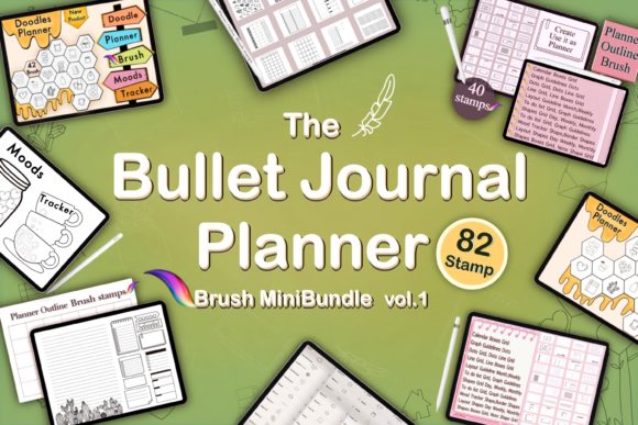 Download MiniBundle Planner Brush Stamp Procreate - Stamp procreate Collection