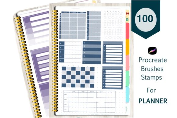 Download Planner Stamp Procreate Brushes - Stamp procreate Collection