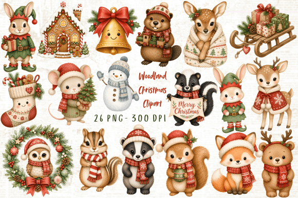 Download Woodland Christmas Clipart PNG - Christmas clipart Collection