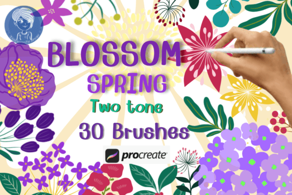 Download Blossom Spring Brush Stamp Procreate - Stamp procreate Collection
